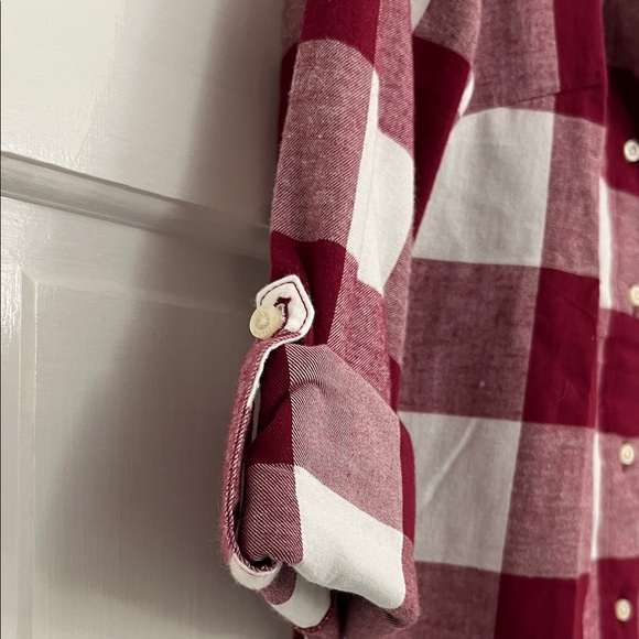 Tommy Hilfiger Red and White Plaid Shirt - Picture 3 of 7